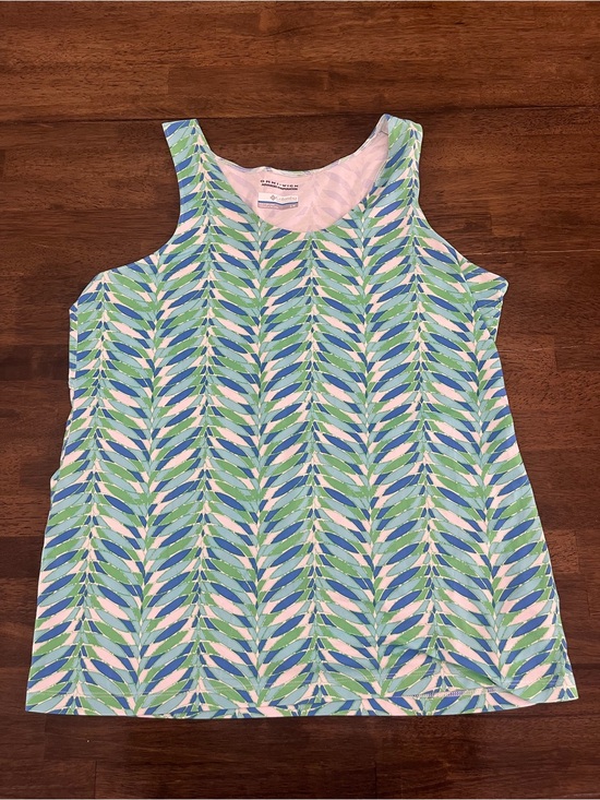Columbia Tops - Columbia Omni Wick Advanced Evaporation Green & Blue Sleeveless Tank Top Large